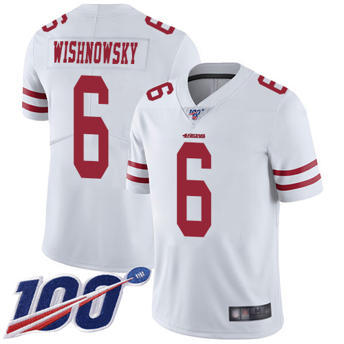 San Francisco 49ers Limited White Men Mitch Wishnowsky Road NFL Jersey #6 100th Season Vapor Untouchable->san francisco 49ers->NFL Jersey